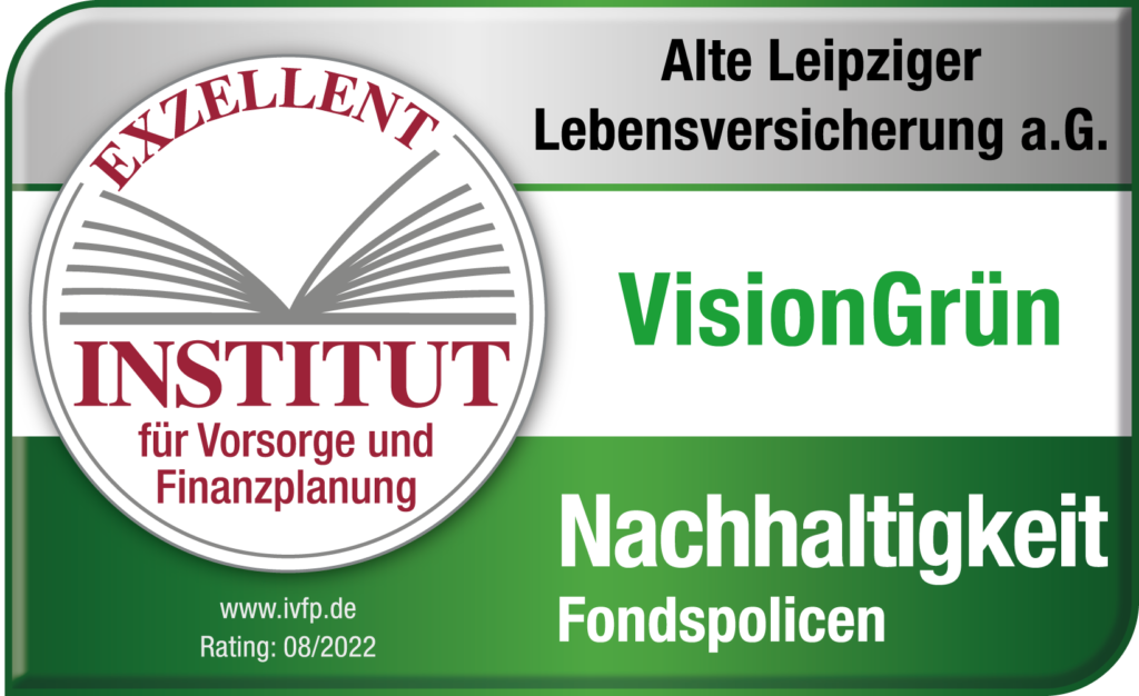 Gütesiegel Institut für Vorsorge und Finanzplanung VisionGrün